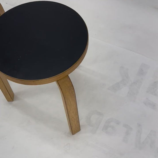 EstablishedLines Set of 3 Early Round Nesting Side Occasional Tables by Alvar Aalto Mid Century