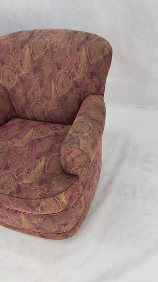 EstablishedLines Pair Barrel Round Back Swivel & Rocking-Gliding Tub Lounge Chairs Baughman MINT!