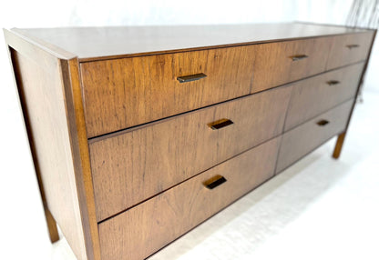Mid Century Modern Wormy Chestnut 7 Drawers Compact Dresser Credenza MINT